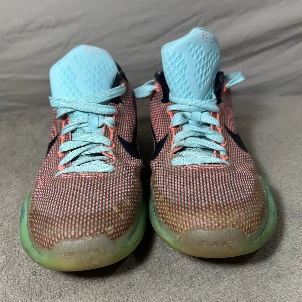 Nike Kobe 10 GS Easter Shoes Youth 5Y Hot Lava Blue 726067-808 Basketball